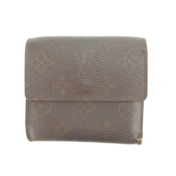 Louis Vuitton Brown Vieux Trifold Monnaie Carte Canvas Wallet Porte - Picture 1 of 6